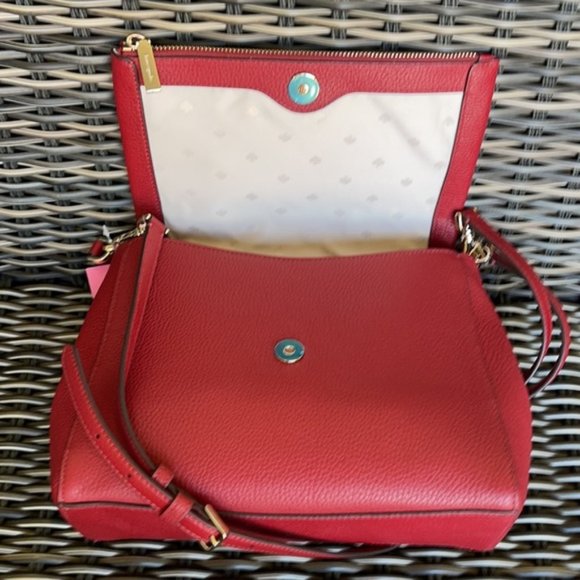 Kate Spade Leila Medium Flap Leather Shoulder Bag - Picture 8 of 16